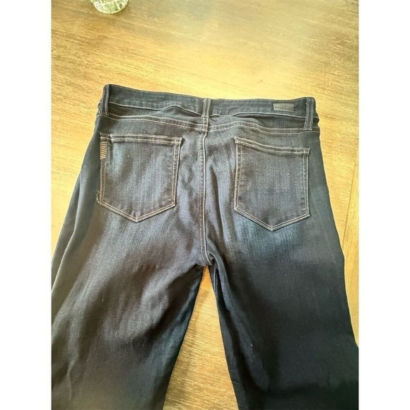 Paige Women's Skyline Skinny Jeans Size 32 Dark Wash Blue Denim - Picture 10 of 11